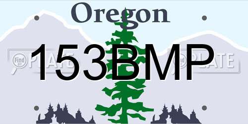 153BMP Oregon License Plate