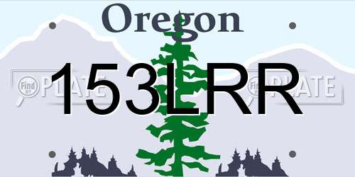 153LRR Oregon License Plate