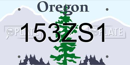 153ZS1 Oregon License Plate