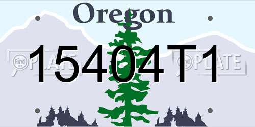 15404T1 Oregon License Plate