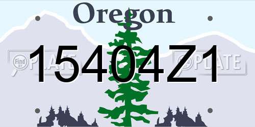 15404Z1 Oregon License Plate