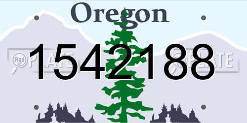 1542188 Oregon License Plate