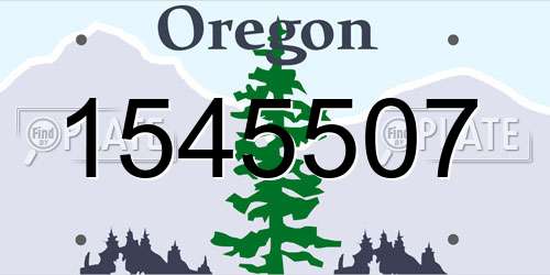 1545507 Oregon License Plate