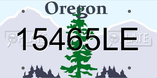 15465LE Oregon License Plate