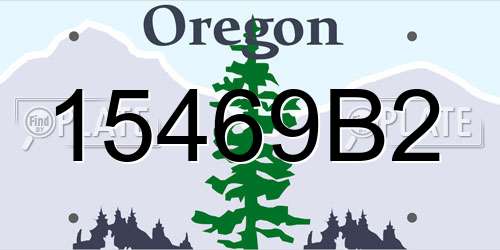 15469B2 Oregon License Plate