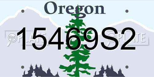 15469S2 Oregon License Plate