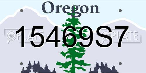 15469S7 Oregon License Plate