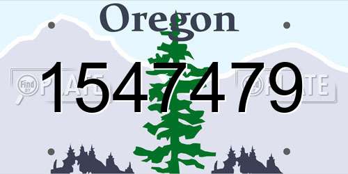 1547479 Oregon License Plate