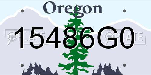 15486G0 Oregon License Plate