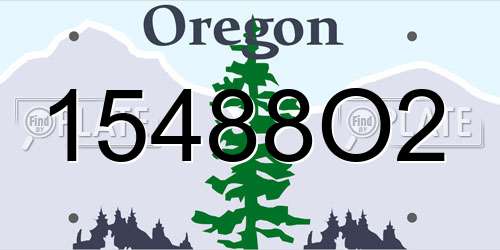15488O2 Oregon License Plate