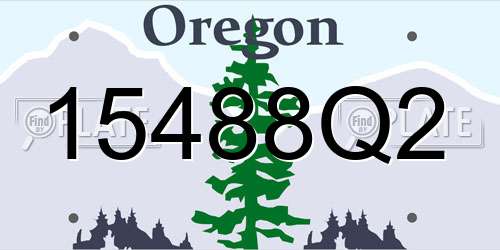 15488Q2 Oregon License Plate