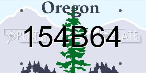 154B64 Oregon License Plate