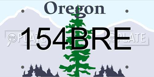 154BRE Oregon License Plate