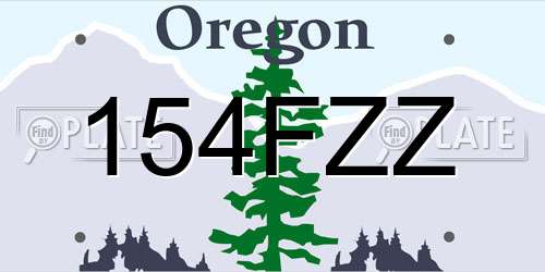 154FZZ Oregon License Plate