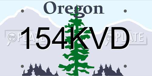 154KVD Oregon License Plate