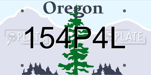 154P4L Oregon License Plate