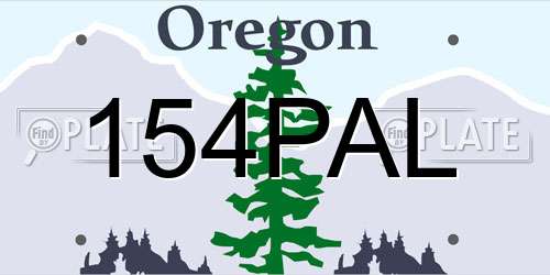 154PAL Oregon License Plate