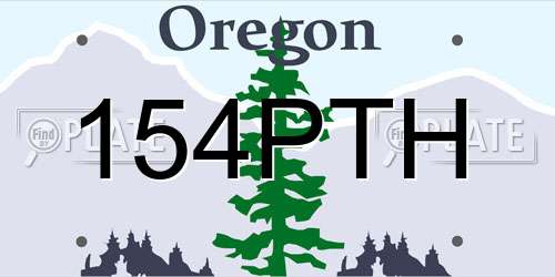154PTH Oregon License Plate