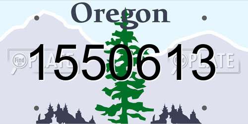 1550613 Oregon License Plate