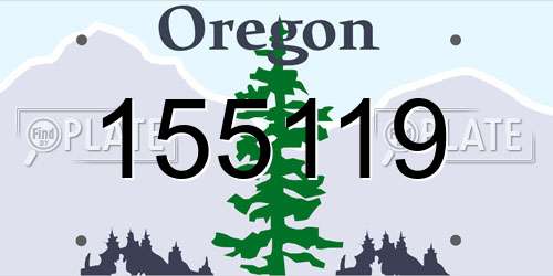 155119 Oregon License Plate