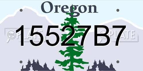 15527B7 Oregon License Plate