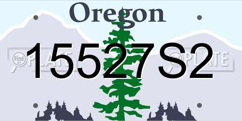 15527S2 Oregon License Plate