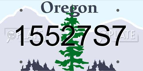 15527S7 Oregon License Plate