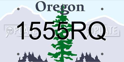 1555RQ Oregon License Plate
