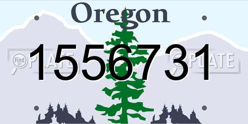 1556731 Oregon License Plate