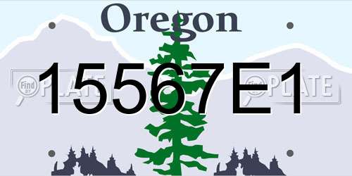 15567E1 Oregon License Plate