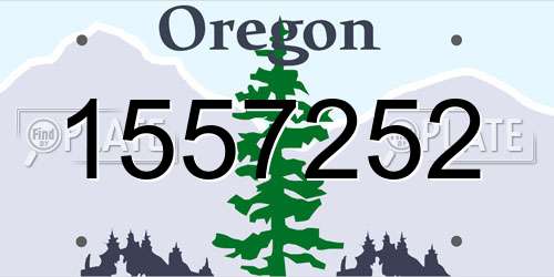 1557252 Oregon License Plate