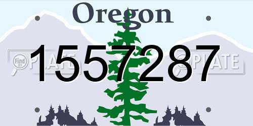 1557287 Oregon License Plate
