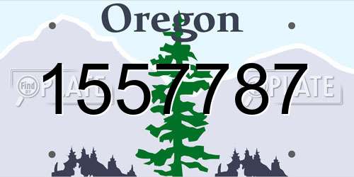 1557787 Oregon License Plate