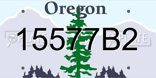 15577B2 Oregon License Plate