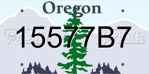 15577B7 Oregon License Plate
