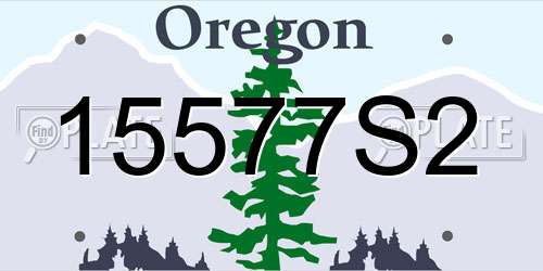 15577S2 Oregon License Plate