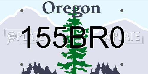 155BR0 Oregon License Plate