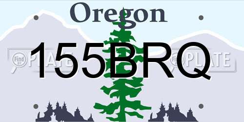 155BRQ Oregon License Plate