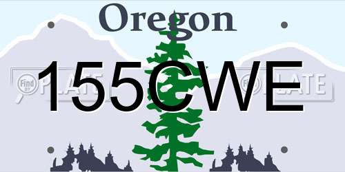 155CWE Oregon License Plate