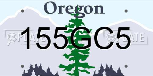 155GC5 Oregon License Plate