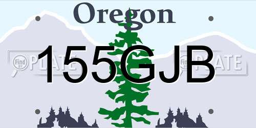 155GJB Oregon License Plate