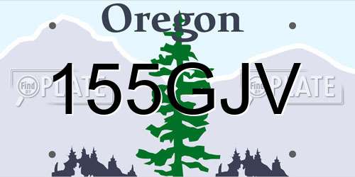 155GJV Oregon License Plate