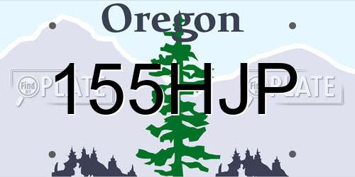 155HJP Oregon License Plate
