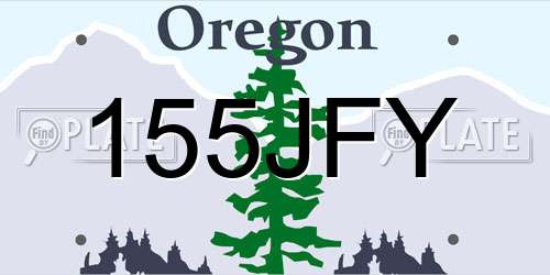 155JFY Oregon License Plate