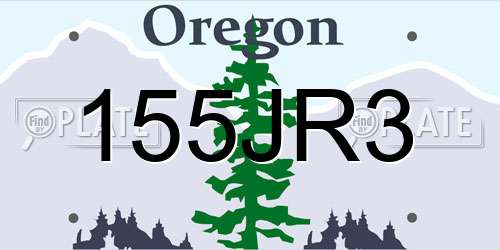 155JR3 Oregon License Plate