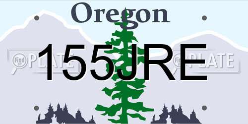 155JRE Oregon License Plate