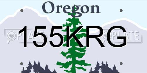 155KRG Oregon License Plate