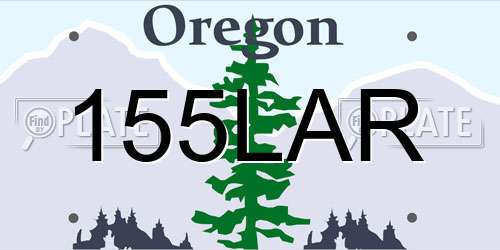 155LAR Oregon License Plate