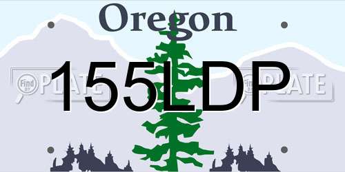 155LDP Oregon License Plate