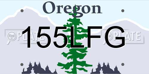 155LFG Oregon License Plate
